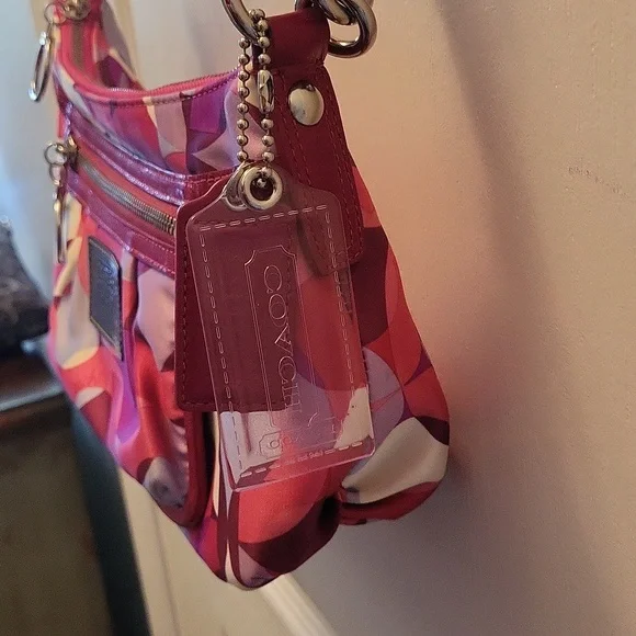 Coach Kalideoscope Pink Multicolor Geometric Shoulder Bag Crossbody 14736 - Picture 4 of 16